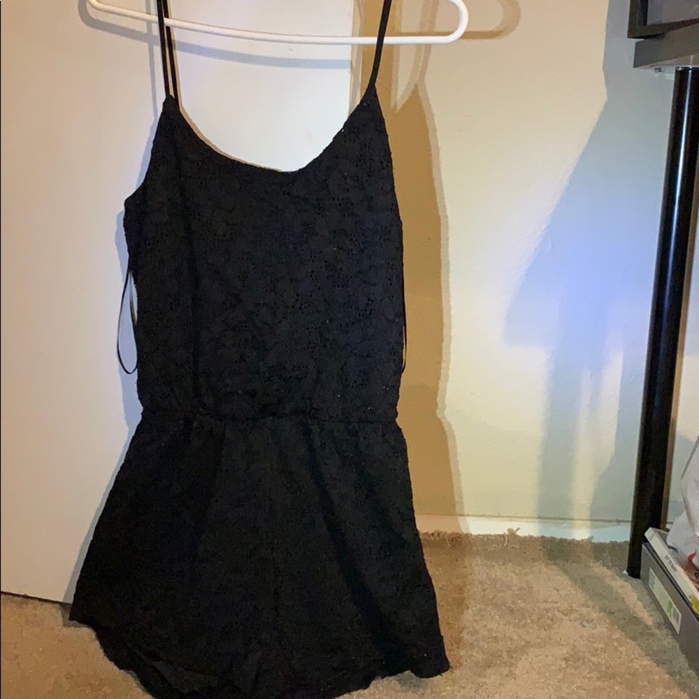 Black lace romper